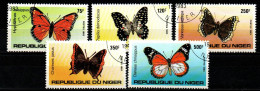 Niger 1983 - Mi.Nr. 867 - 871 - Gestempelt Used - Tiere Animals Schmetterlinge Butterflies - Papillons