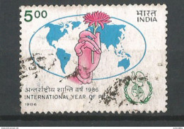 India - 1986 - International Year Of Peace  - USED. ( D ) , Condition As Per Scan. ( OL 24/02/2019 ) - Used Stamps