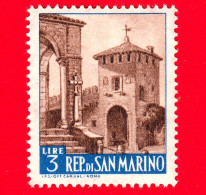 Nuovo - ML - SAN MARINO - 1957 - Vedute Di San Marino - Porta Della Città - 3 L. - Nuovi