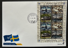 Lithuania Litauen Lituanie 2024 Baltic NATO Sea Sweden Joins NATO Tank Submarine Warship Airplane BeePost Sheetlet FDC - Schiffe