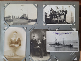 Album  Constitué Par Un Militaire Marin Du Bateau Tapageuse , Avec Des Cartes De Port Et De Voyage - 100 - 499 Karten