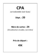 Lot CPA Département 20 - Corse
