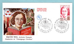 FDC France 1979 - Personnages Célèbres - Simone Weil - YT 2032A - Paris - 1970-1979