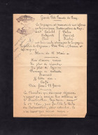 PRECY SUR OISE - Courrier/Menu à Entête - Compagnie D'ARC De PRECY SUR OISE - 1900 – 1949