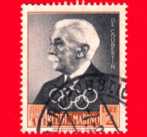 SAN MARINO - Usato - 1959 - Dirigenti Del Comitato Olimpico Internazionale - Pierre Baron De Coubertin - 2 - Usati