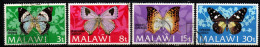 Malawi 1973 - Mi.Nr. 195 - 198 I - Gestempelt Used - Tiere Animals Schmetterlinge Butterflies - Papillons