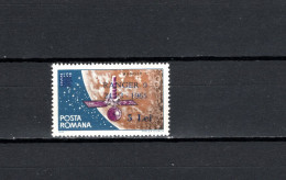 Romania 1965 Space, 5L On 1L Stamp With Violet Overprint "Ranger 9 24 - 3 - 1965" Stamp MNH - Europe