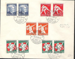 Schweiz Suisse 1932: Blanko-Brief Mit Zu WI 61-64 Mi 262-265 Yv 263-266 Im Paar Mit ⊙ ZÜRICH 28.IV.33 (Zu CHF 46 > 110) - Covers & Documents