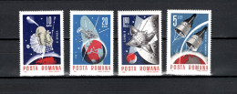 Romania 1966 Space Projects, Set Of 4 MNH - Europa