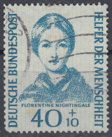 GERMANY 1955, FLORENCE NIGHTINGALE (1820-1910), SEPARATE USED STAMP Of SERIES With GOOD QUALITY - Usados