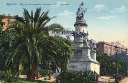 GENOVA - PIAZZA ACQUAVERDE - MONUMENTO A C. COLOMBO - F.P. - Genova (Genoa)