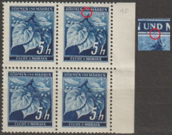 100/ Pof. 20, Plate Flaw, Stamps Field 10 - Ungebraucht