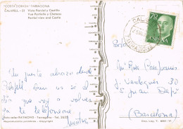 54838. Postal CALAFELL (Tarragona) 1965. Vista De La Poblacion Y El Castillo - Cartas & Documentos