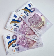 LITHUANIA VILNIUS+TRAKAI+KAUNAS 0-Euro Banknote Slava Ukraini! DHQ2416 - Autres & Non Classés