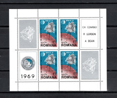Romania 1969 Space, Apollo 12, S/s MNH - Europa
