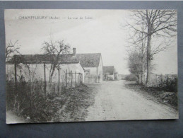 CPA 10 Aube CHAMPFLEURY  Prés Arcis Sur Aube - La Rue De SALON écrite Et Timbrée 1930 - Arcis Sur Aube