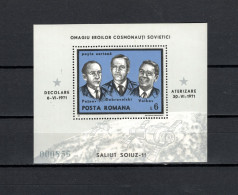 Romania 1971 Space, Soyuz 11, S/s MNH - Europa