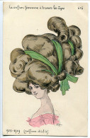 CPA Ecrite * Illustrateur La Coiffure Féminine à Travers Les âges N° 615 : Coiffure Chichis 1908 1909 - Mode