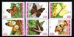 Kapverden Cabo Verde 1982 - Mi.Nr. 467 - 472 - Postfrisch MNH - Tiere Animals Schmetterlinge Butterflies - Papillons