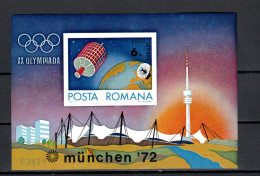 Romania 1972 Space, Olympic Games Munich S/s Imperf. MNH -scarce- - Europa
