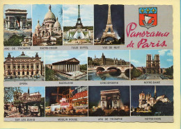 PARIS : Panorama De Paris / Blason / Multivues / CPSM (voir Scan Recto/verso) - Panorama's