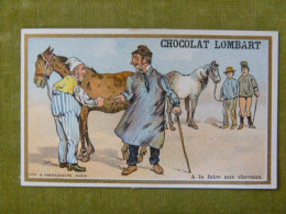 A La Foire Aux Chevaux - Chocolat Lombart - Chromo Illustrée Humoristique - Lombart
