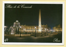 PARIS La Nuit : La Place De La Concorde (voir Scan Recto/verso) - París La Noche