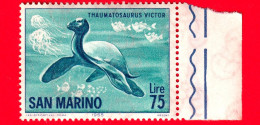 Nuovo - MNH - SAN MARINO - 1965 - Animali Preistorici - Thaumatosauro  - 75 L. - Nuevos