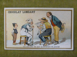 Les Nouvelles Du Jour Ou La Lecture Du Journal - Chocolat Lombart - Chromo Illustrée Humoristique - Lombart