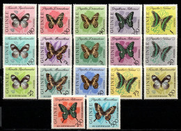 Guinea Guinee 1963 - Mi.Nr. 183 - 199 - Postfrisch MNH - Tiere Animals Schmetterlinge Butterflies - Schmetterlinge