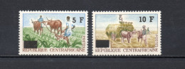 CENTRAFRIQUE N° 65 + 66   NEUFS SANS CHARNIERE COTE 1.20€    AGRICULTURE ANIMAUX SURCHARGE - Zentralafrik. Republik