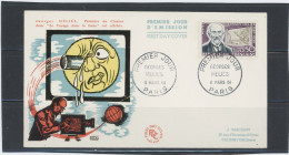 FDC - THÈME CINEMA -THÈME LUNE - N°1284 - GEORGES MELIES -11MARS 1961 - 1960-1969