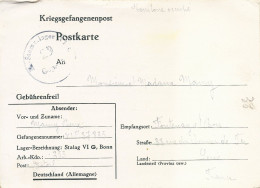 Carte Correspondance Des Prisonniers De Guerre - 1942 - Stalag VI G - 2. Weltkrieg 1939-1945