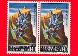 Nuovo - MNH - SAN MARINO - 1967 - Fiori - 3ª Emissione - Gentiana Asclepiadea - 140 - Nuevos