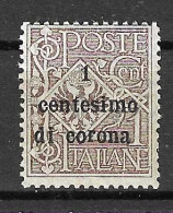 TRENTO E TRIESTE - 1919 - CIFRA 1 C SOPRASTAMPATO - NUOVO MNH** (YVERT 1 - MICHEL 1 - SS 1) - Trente & Trieste