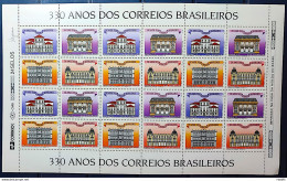 C 1855 Brazil Stamp 330 Years Of Post Office Postal Service Imperial Palace 1993 Sheet - Ungebraucht