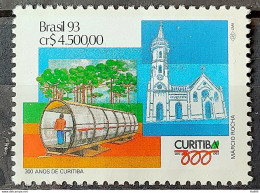 C 1833 Brazil Stamp 300 Year City Of Curitiba Urban Transport Church 1993 - Unused Stamps
