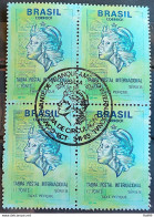 Brazil Regular Stamp RHM 697 Proof Of International Franchising 1993 Block Of 4 CBC Brasilia - Unused Stamps