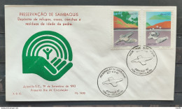 Brazil Envelope PVT FIL 014 1993 Preservation Of Sambaquis CBC SC - FDC