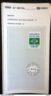 Brazil Brochure Edital 1993 02 Proof Of Franchise Without Stamp - Cartas & Documentos