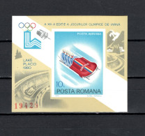 Romania 1979 Space, Olympic Games Lake Placid S/s Imperf. MNH - Europa