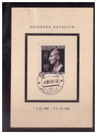 Böhmen Und Mähren (W00176) Seltenes Gedenkblatt Zum Tod Reinhard Heidrichs 4.6.1942 - Covers & Documents