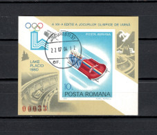 Romania 1979 Space, Olympic Games Lake Placid S/s Imperf. CTO - Europa