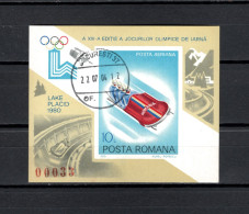 Romania 1979 Space, Olympic Games Lake Placid S/s Imperf. CTO - Europe