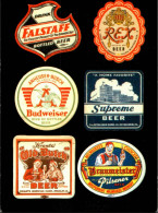 H1351 - TOP Bier Werbekarte Werbung Bierdeckel Budweiser Falstaff Braumeister Rex Supreme - Advertising