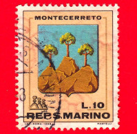 SAN MARINO - Usato - 1968 - Stemmi - Montecerreto - 10 L. - Usados