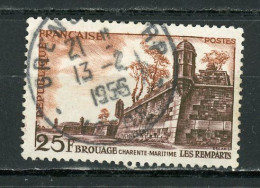 FRANCE -  BROUAGE - N° Yvert 1042 Obli. Ronde De “GRENOBLE De 1956” - Usati