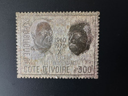 Côte D'Ivoire Ivory Coast Elfenbeinküste 1970 Mi. 368 Silver Argent De Gaulle Houphouet Independance - Côte D'Ivoire (1960-...)