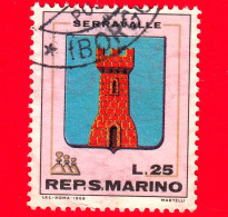 SAN MARINO - Usato - 1968 - Stemmi - Serravalle - 25 L. - Gebruikt