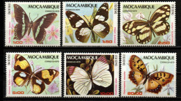 Moçambique 1979 - Mi.Nr. 731 - 736 - Postfrisch MNH - Tiere Animals Schmetterlinge Butterflies - Papillons